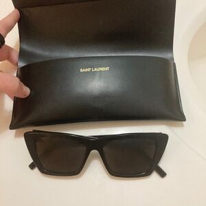 Yves Saint Laurent YSL Mica Black Sunglasses with Case